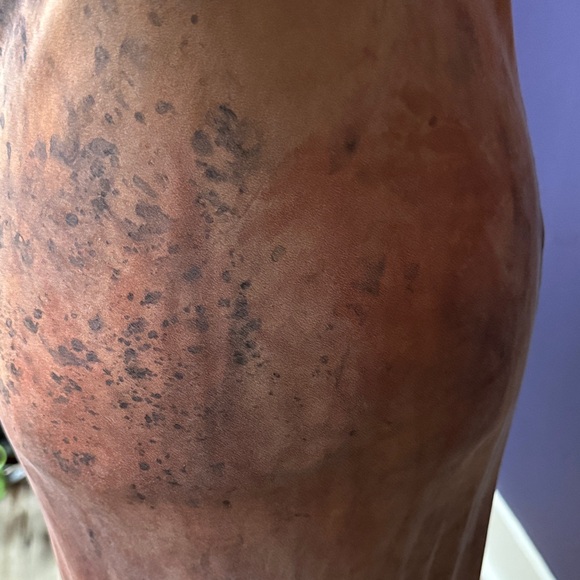 Silk Slip Dress in Burnt Copper and Brown - Picture 8 of 11